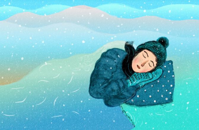 النوم في غرفة باردة