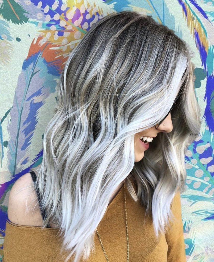 صبغة شعر اشقر رمادي زيتي