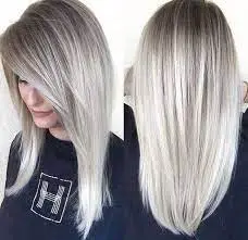 صبغة شعر رمادي ثلجي