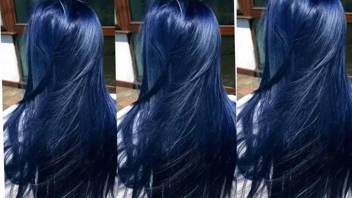 صبغة شعر ازرق غامق