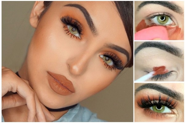 مكياج برتقالي خفيف