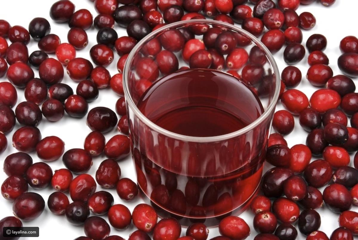 عصير كرات التوت البري الأحمر