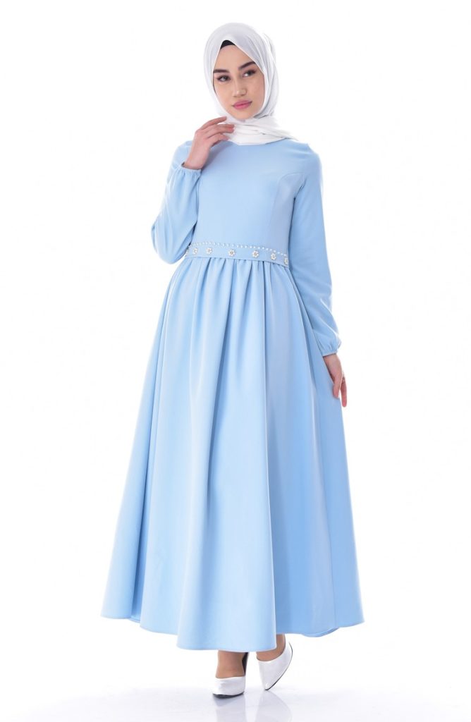 فساتين سواريه سن 14 سنة محجبات