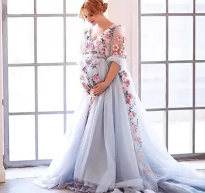 موديلات فساتين حمل شيفون