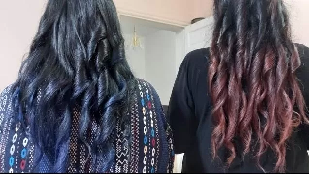 صبغة اطراف الشعر