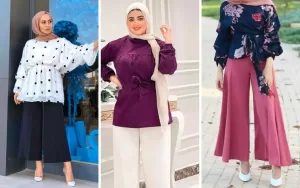 بنطلون واسع وبلوزة بموديلات مميزة