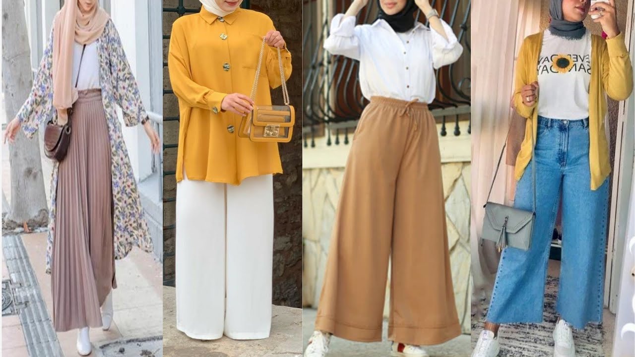 بنطلون واسع وبلوزة بموديلات مميزة