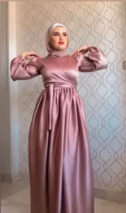 فساتين ستان جديدة 2024