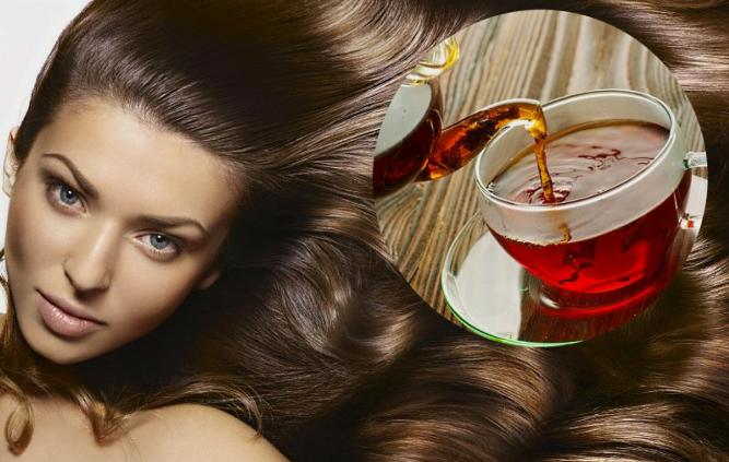 الشاي الأسود يطول الشعر