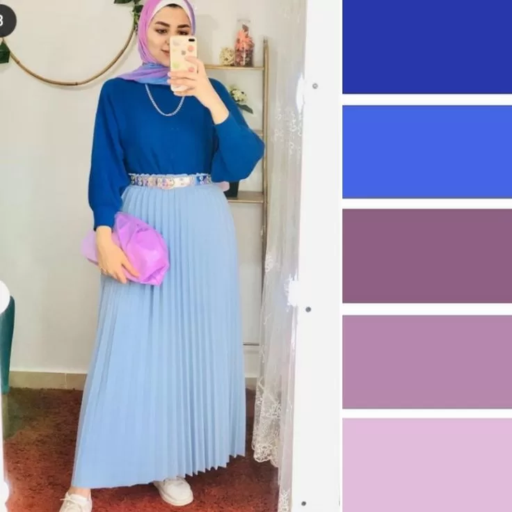 الالوان التي تناسب اللون الازرق الغامق في الملابس